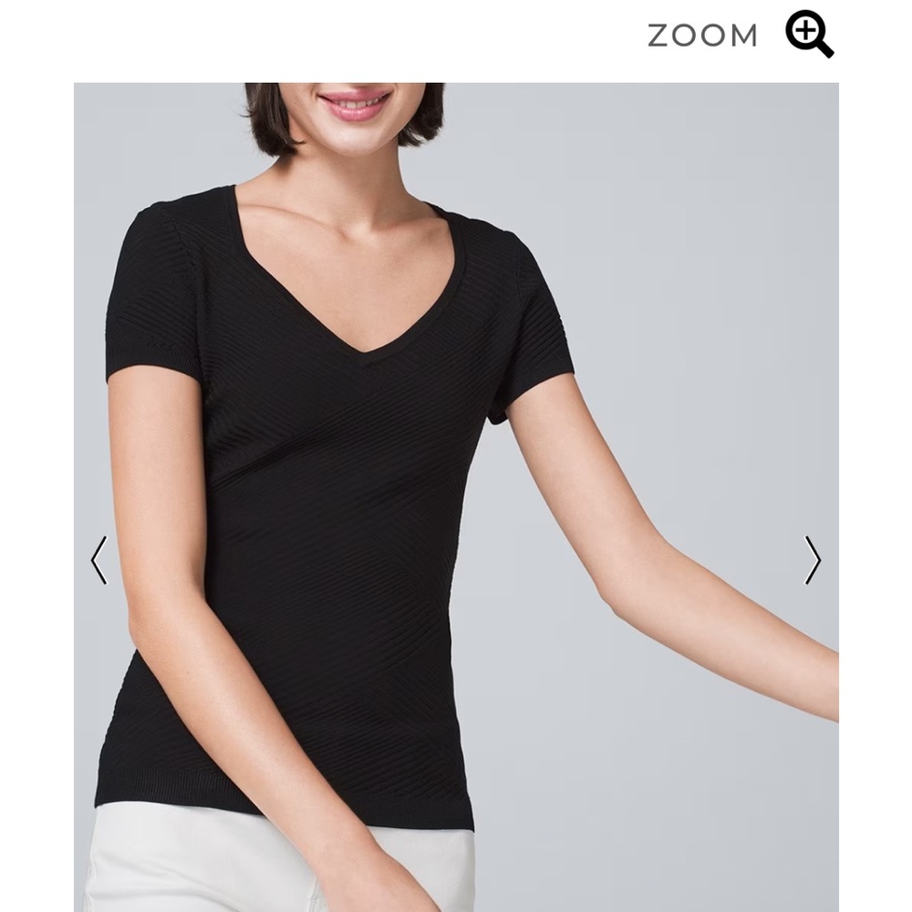 NWT White House Black Market Sweetheart Sweater in Black size M